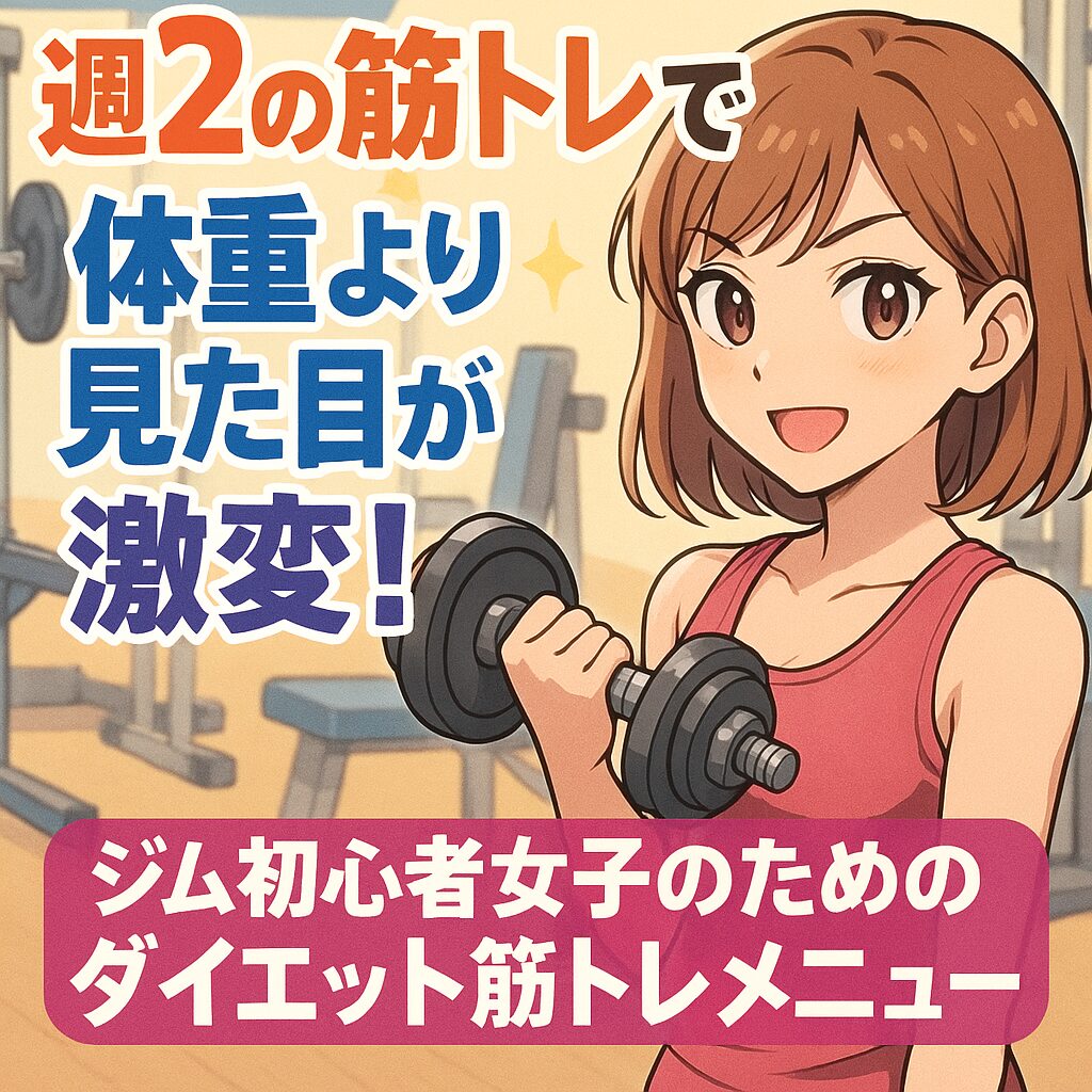 週2の筋トレで“体重より見た目”が激変!ジム初心者女子のためのダイエット筋トレメニュー