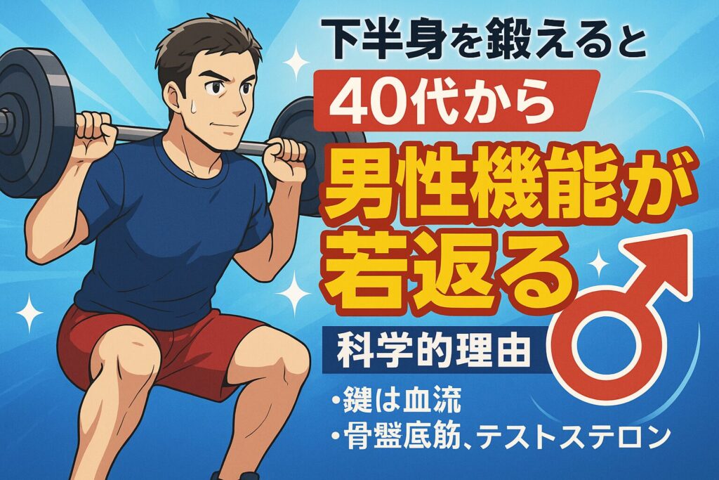40代から下半身を鍛えると“男性機能が若返る”科学的理由──鍵は血流・骨盤底筋・テストステロン