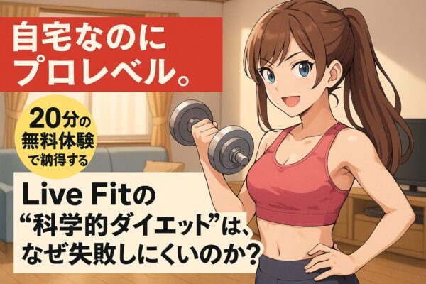 自宅なのにプロレベル。20分の無料体験で納得するLive Fitの“科学的ダイエット”は、なぜ失敗しにくいのか？