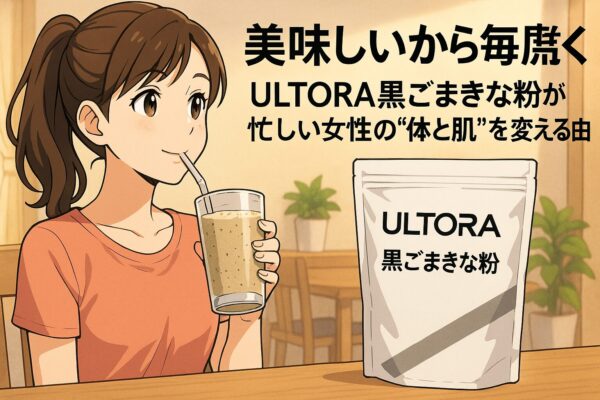 「美味しいから毎日続く」──ULTORA黒ごまきな粉が忙しい女性の“体と肌”を変える理由