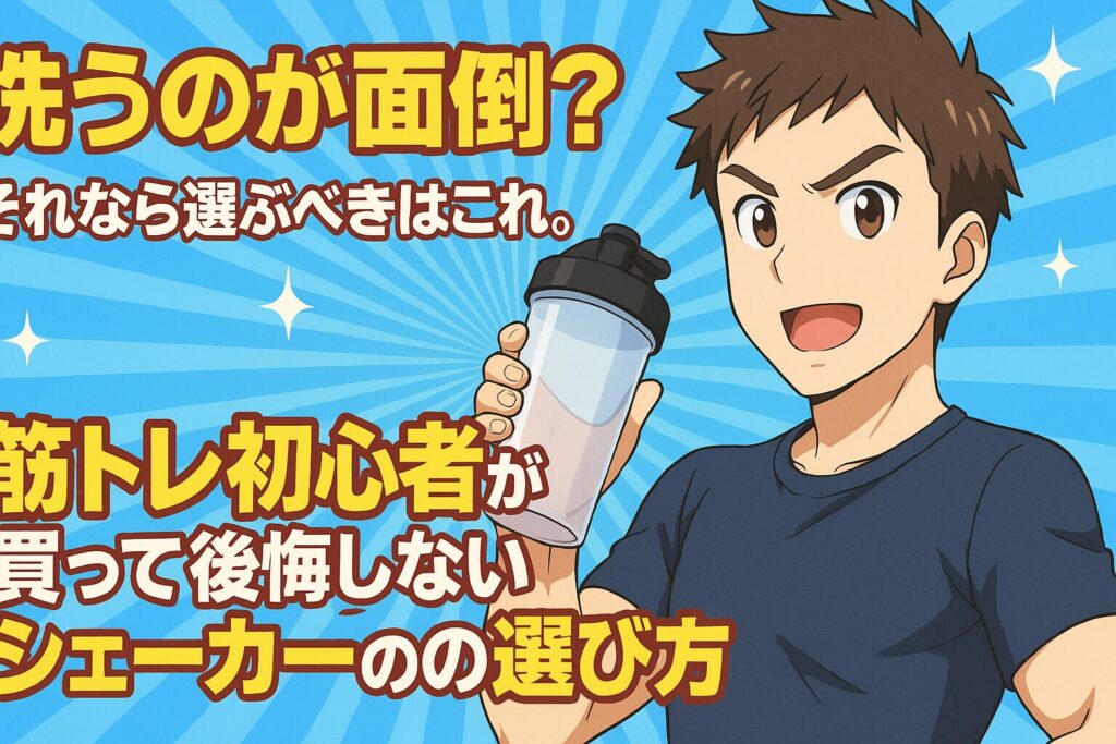 洗うのが面倒？それなら選ぶべきはこれ。筋トレ初心者が買って後悔しないシェーカーの選び方