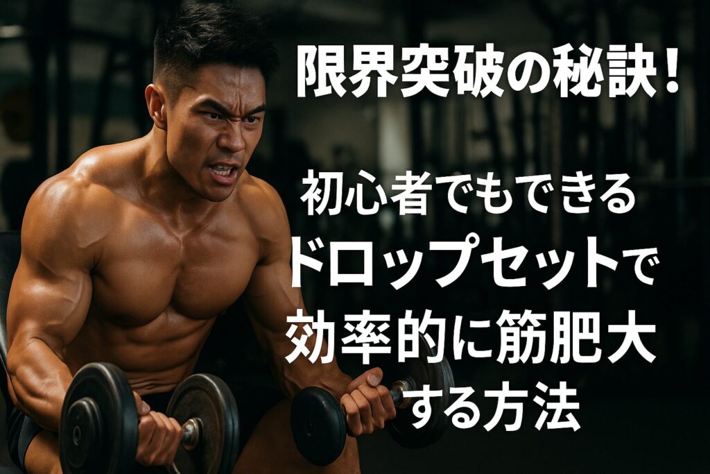 限界突破の秘訣!初心者でもできるドロップセットで効率的に筋肥大する方法