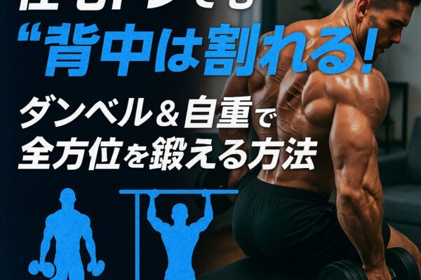 在宅トレでも“背中は割れる”！ダンベル＆自重で全方位を鍛える方法とおすすめ器具