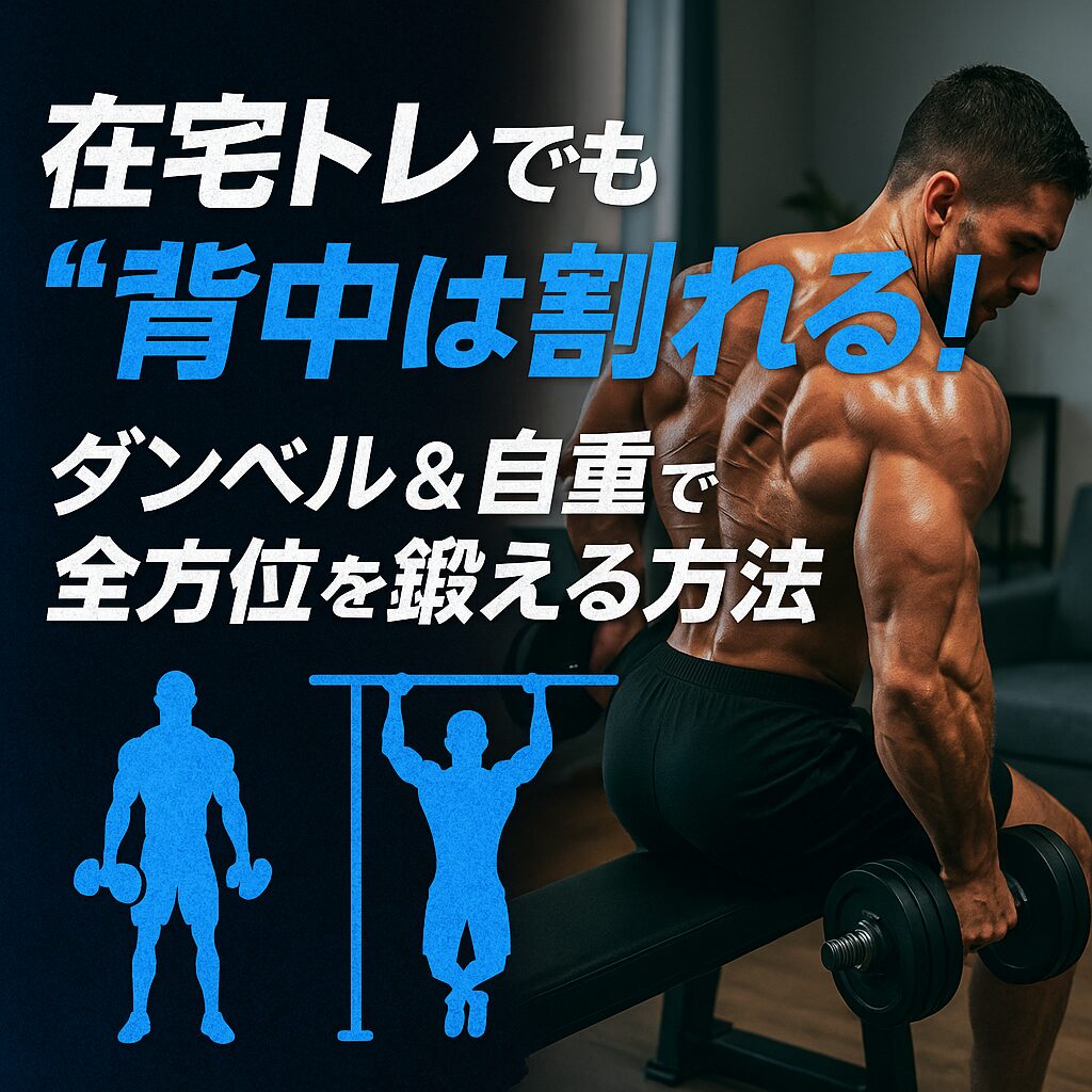 在宅トレでも“背中は割れる”!ダンベル&自重で全方位を鍛える方法とおすすめ器具