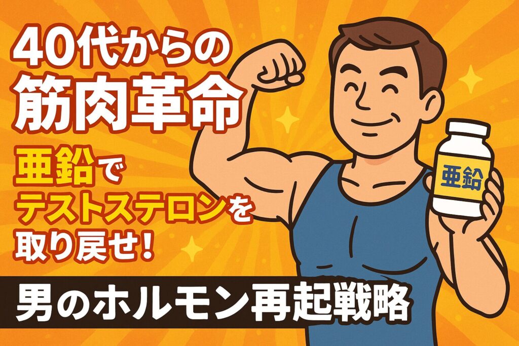 40代からの筋肉革命|亜鉛でテストステロンを取り戻せ!男のホルモン再起戦略