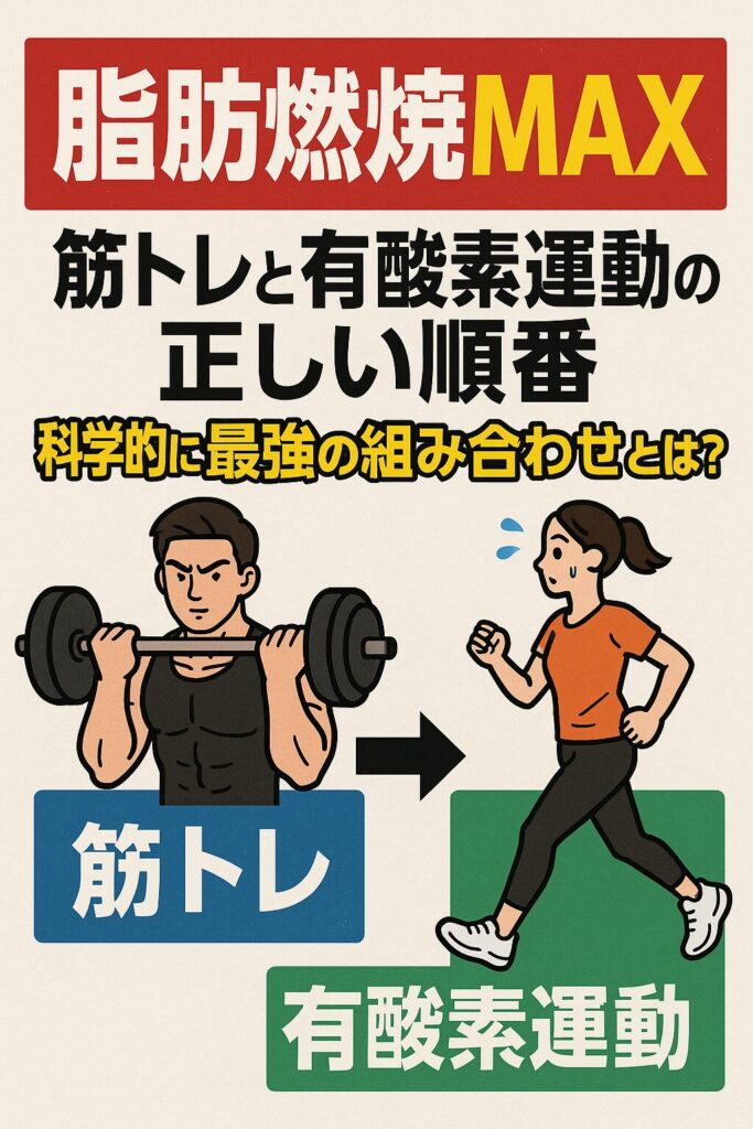 【脂肪燃焼MAX】筋トレと有酸素運動の正しい順番｜科学的に最強の組み合わせとは？