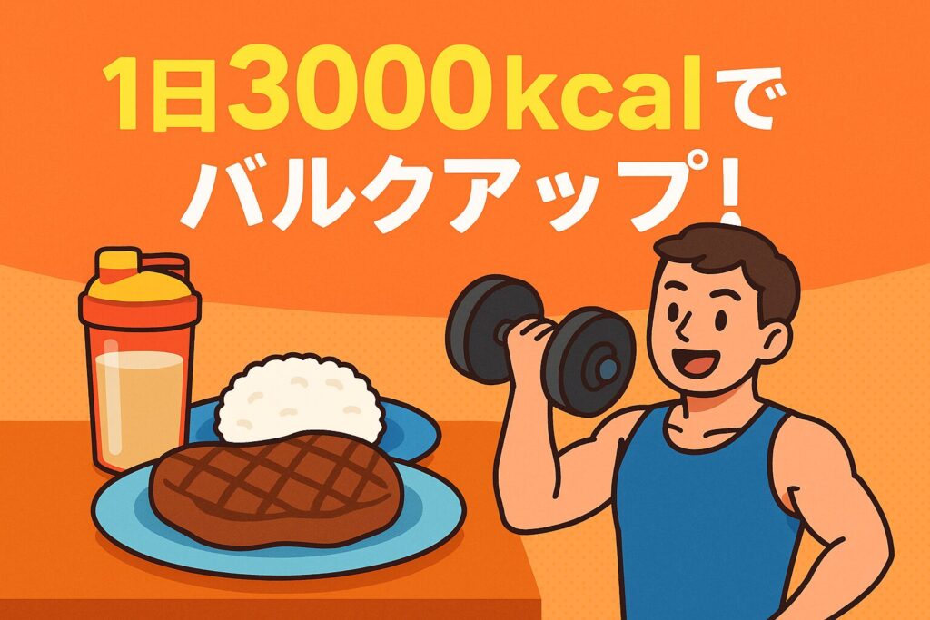 1日3000kcalでバルクアップ!初心者でも続く高カロリーメニューと食事テク