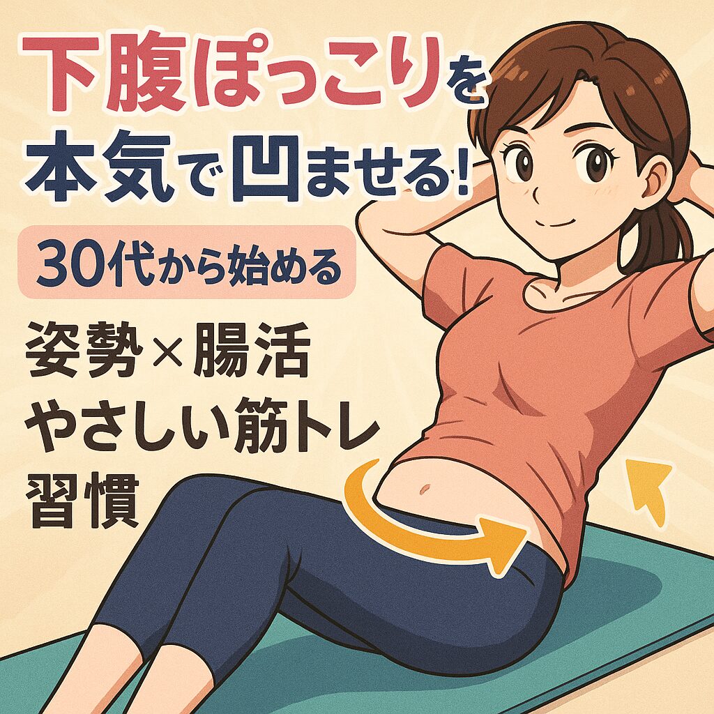 下腹ぽっこりを本気で凹ませる!30代から始める“姿勢×腸活×やさしい筋トレ”習慣