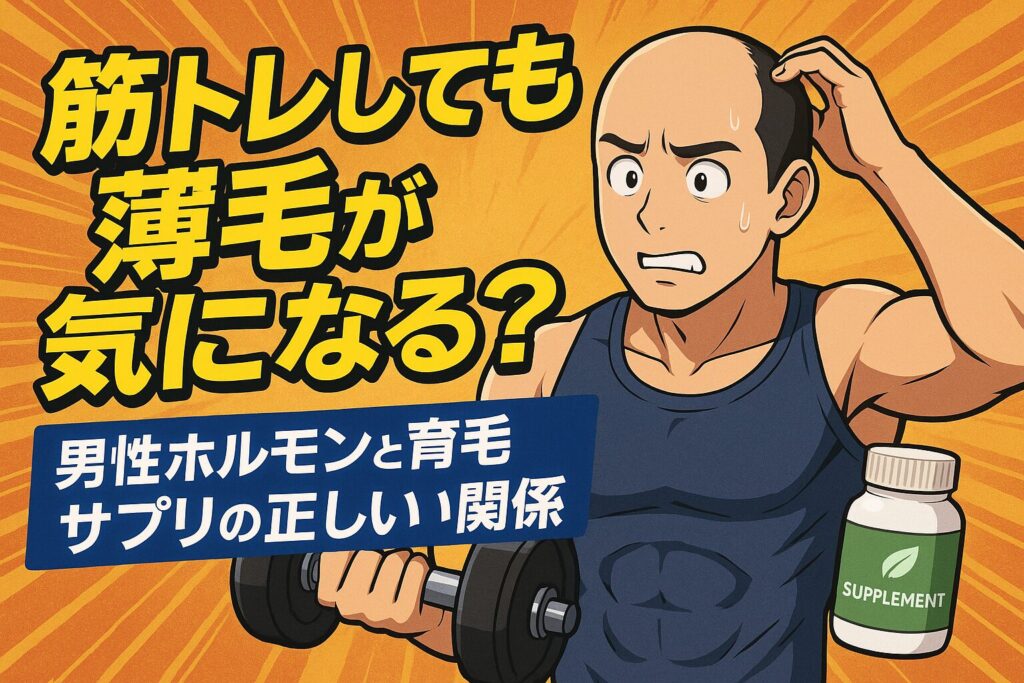 筋トレしても薄毛が気になる?男性ホルモンと育毛サプリの正しい関係